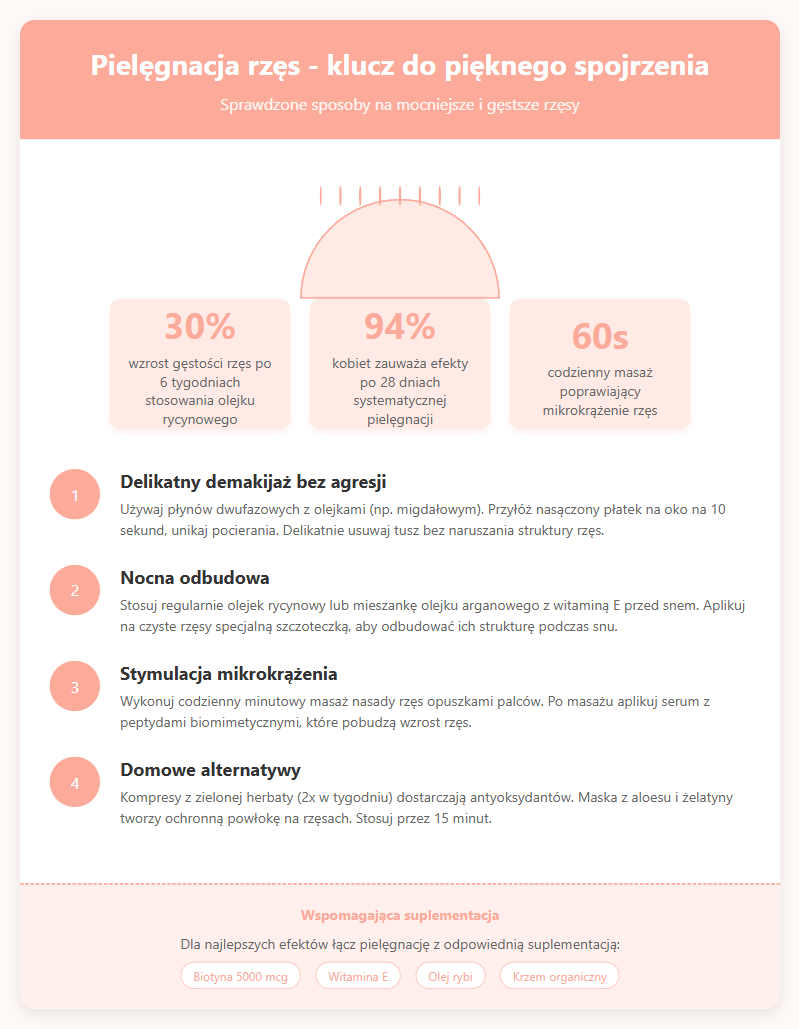 Jak wzmocnić rzęsy infografika