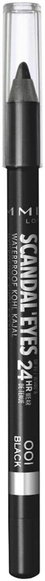 Rimmel Scandal Eyes 24H Wodoodporna kredka do oczu 001 Black 1,3 g