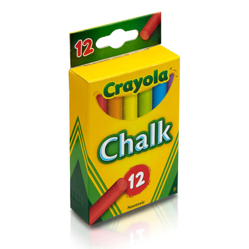 Kreda tablicowa szkolna kolorowa dla dzieci Chalk Crayola 12 kolorów
