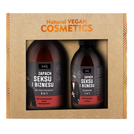 Zestaw prezentowy dla mężczyzn żel szampon Zapach Seksu i Biznesu LaQ 1 szt