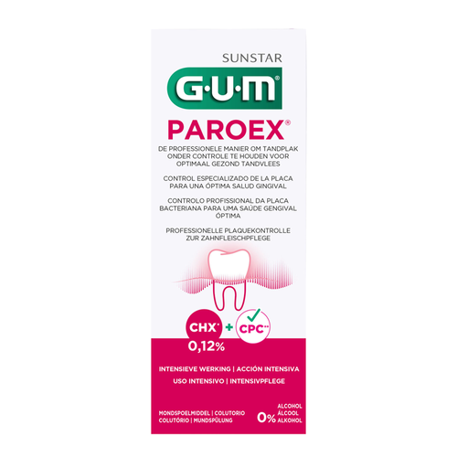 Antyseptyczny płyn do płukania ust CHX 0,12% GUM Paroex Sunstar 300 ml