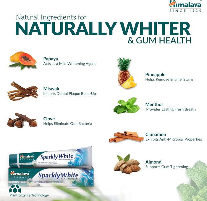 Pasta do zębów ziołowa wybielająca bez fluoru Sparkly White Himalaya 75 ml