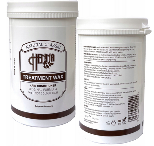 Naturalna odżywka do włosów zniszczonych wypadających łupież Wax 480 g
