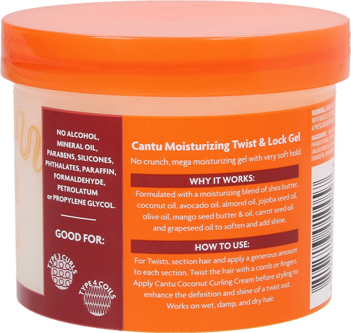 Nawilżający żel do stylizacji włosów Twist & Lock Gel Cantu 370 g