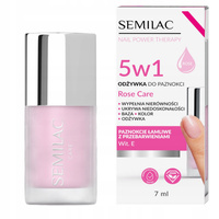 Wygładzająca odżywka do paznokci Semilac Rose Care Power Therapy 5w1 7ml