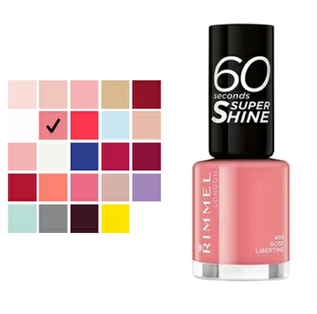 RIMMEL LONDON Super shine Lakier do paznokci 405 ROSE LIBERTINE 8 ml