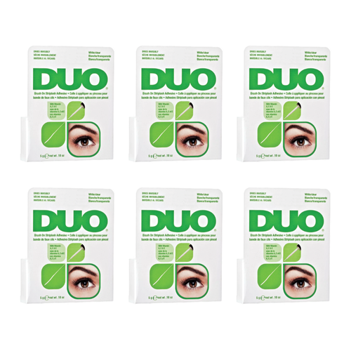 Bezbarwny klej do sztucznych rzęs DUO z wit. A,E,C Brush On Ardell 6pak 5ml