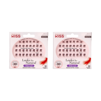 Kępki sztucznych rzęs S/M Looks So Natural Trio Lash 3D KHLC02 Kiss 2-pak