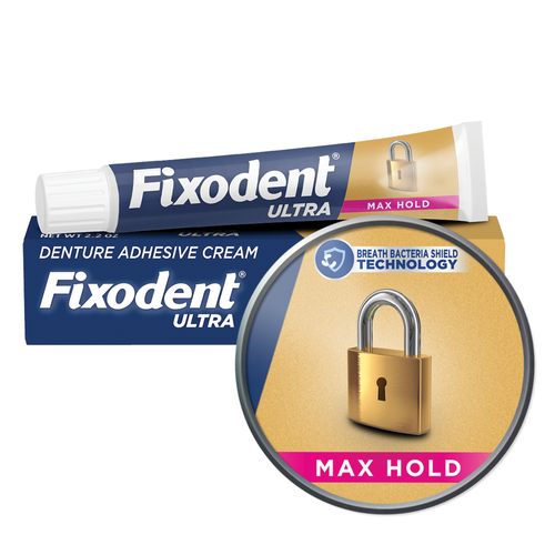 Bardzo mocny klej do protez zębowych mocujący Max Hold Fixodent 62 g