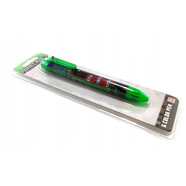 Wielokolorowy długopis Creeper MINECRAFT Mojang Kids Euroswan 6 kolorów