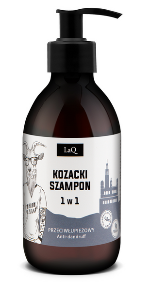 Męski szampon przeciwłupieżowy do włosów dla mężczyzn KOZIOŁ LaQ 300 ml