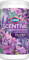Chusteczki dezynfekujące o zapachu lawenda i jaśmin scentiva Clorox 75 szt.