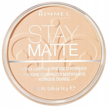 Puder do twarzy matujący prasowany Stay Mate 001 Transparentny Rimmel 14 g