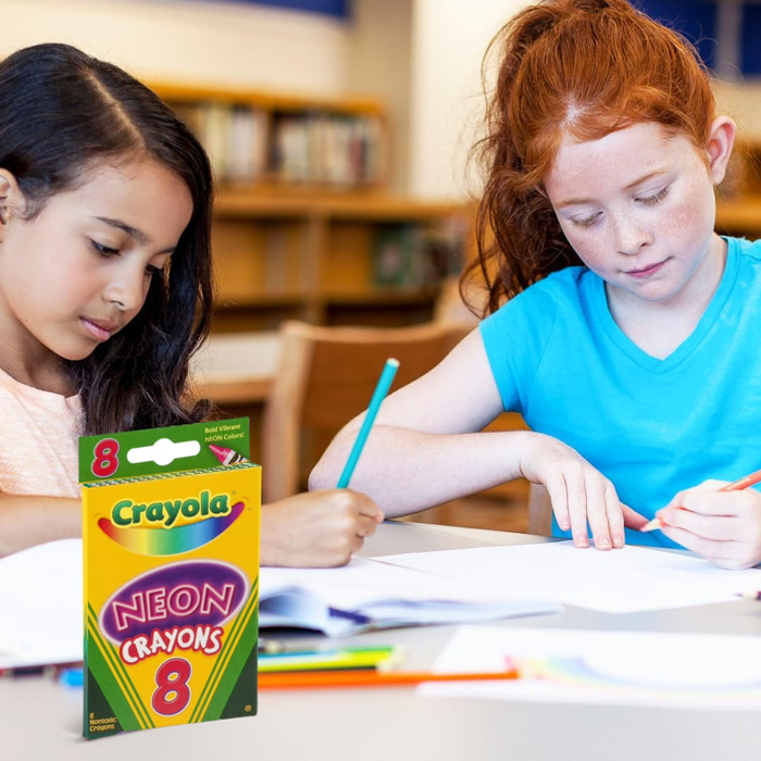 Kredki świecowe neonowe nietoksyczne dla dzieci Neon Crayons Crayola 8 szt