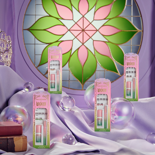 Sztuczne rzęsy kępki + aplikator + falscara bond WICKED limited KISS 1 szt