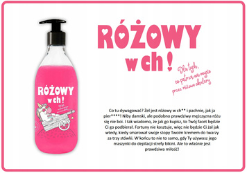 Żel pod prysznic do ciała naturalny wegański Różowy w Ch! Shots LaQ 500 ml