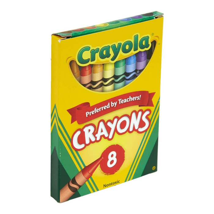 Kredki świecowe dla dzieci do szkoły nietoksyczne Crayons Crayola 8 kolorów