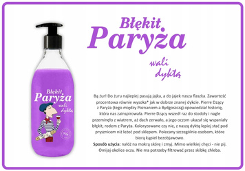 Żel pod prysznic do ciała naturalny wegański Błękit Paryża Shots LaQ 500 ml