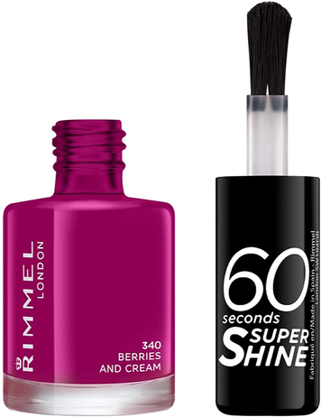 RIMMEL LONDON Super shine Lakier do paznokci 340 BERRIES AND CREAM 8 ml