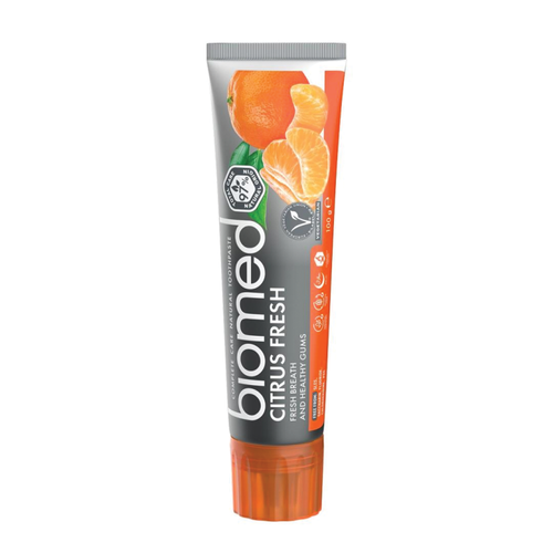 Pasta do zębów Biomed Citrus Fresh odświeżająca cytrusowa bez fluoru 100 g