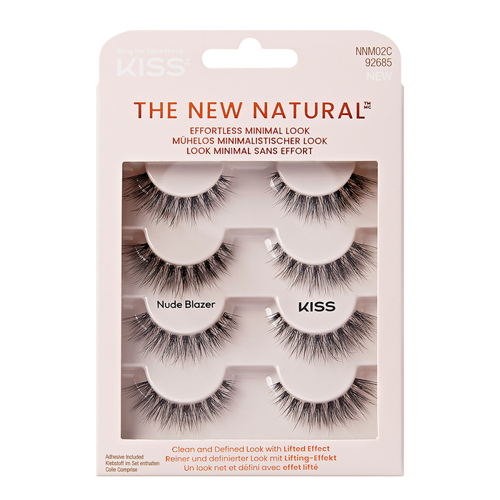 Sztuczne rzęsy wielopak efekt liftingu Nude Blanzer NNM02C Kiss 4 szt