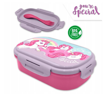 Lunch Box Pudełko śniadaniowe dla dzieci do szkoły Jednorożce Kids 1szt.