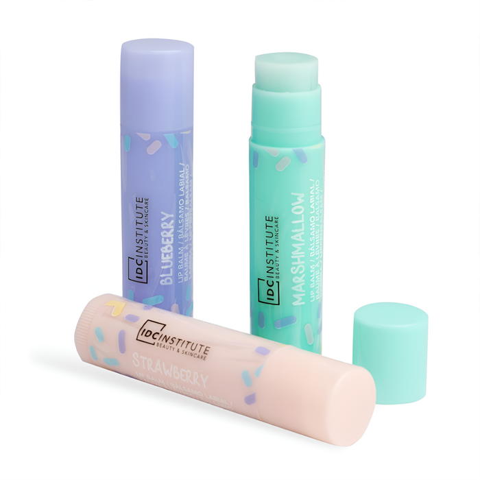 Zestaw nawilżających balsamów do ust trio do pielęgnacji prezent IDC 1 szt
