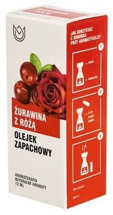 Olejek zapachowy ŻURAWINA Z RÓŻĄ do kominków i aromaterapii NA 10 ml