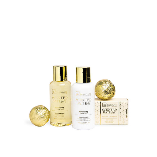 Zestaw kosmetyków do kąpieli żel balsam sól kule Scented Bath GOLD IDC 1szt
