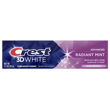 Wybielająca pasta do zębów 3D White Radiant Mint Crest Advanced 93 g