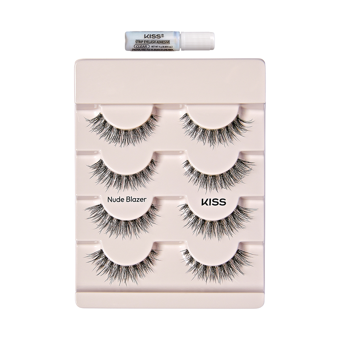 Sztuczne rzęsy wielopak efekt liftingu Nude Blanzer NNM02C Kiss 4 szt