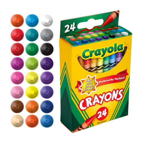 Kredki świecowe dla dzieci nietoksyczne eko Solar Power Crayola 24 kolory