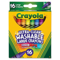 Zmywalne kredki woskowe 16 kolorów Crayola