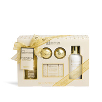 Zestaw kosmetyków do kąpieli żel balsam sól kule Scented Bath GOLD IDC 1szt