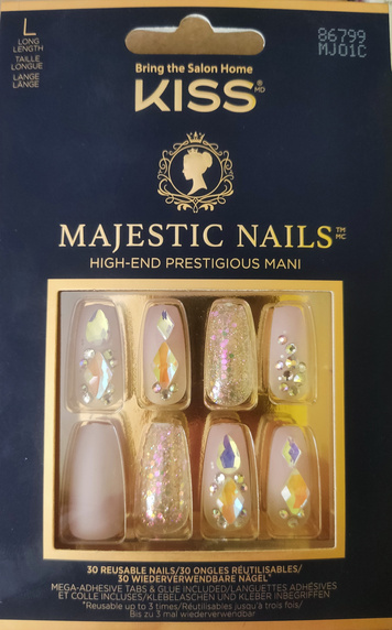 Kiss sztuczne paznokcie Majestic nails MJ01C x30 L