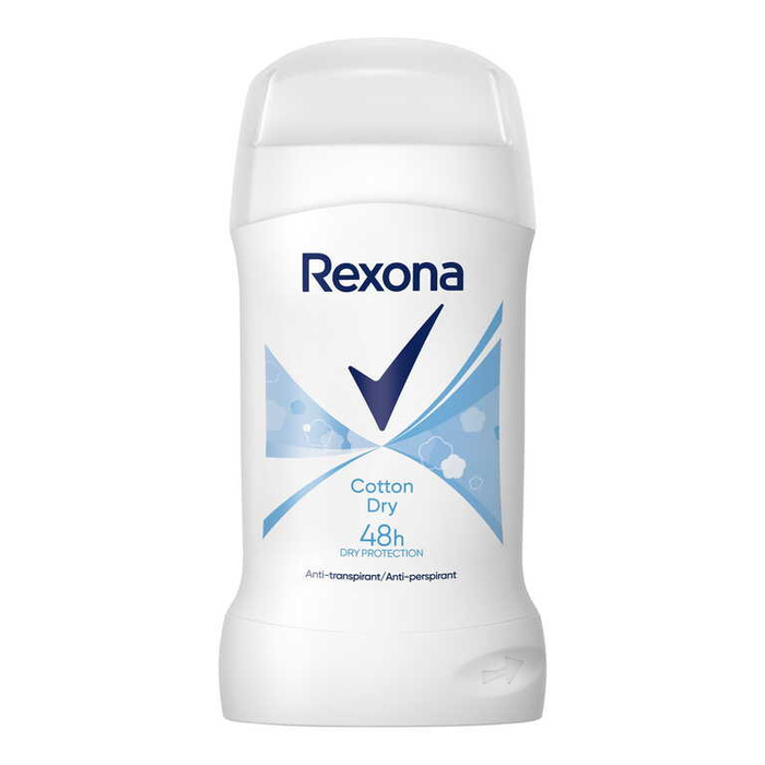 Antyperspirant damski w sztyfcie zapach bawełny Cotton Dry 48h Rexona 50 ml