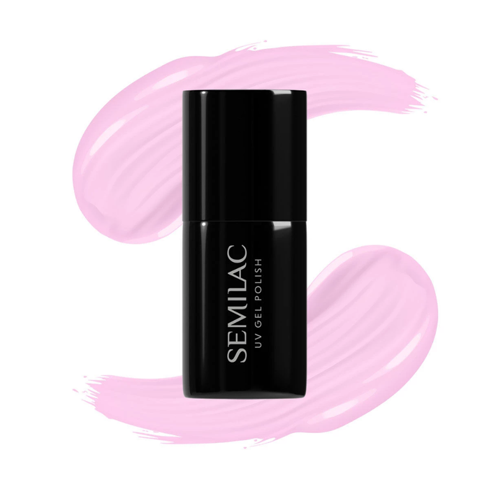 Lakier hybrydowy do paznokci trwały różowy #056  Semilac Pink Smile 7 ml