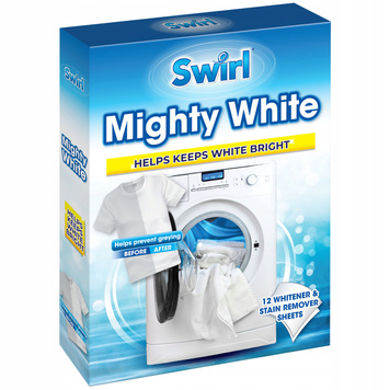 Chusteczki wybielające do białego prania Swirl Mighty White 12szt