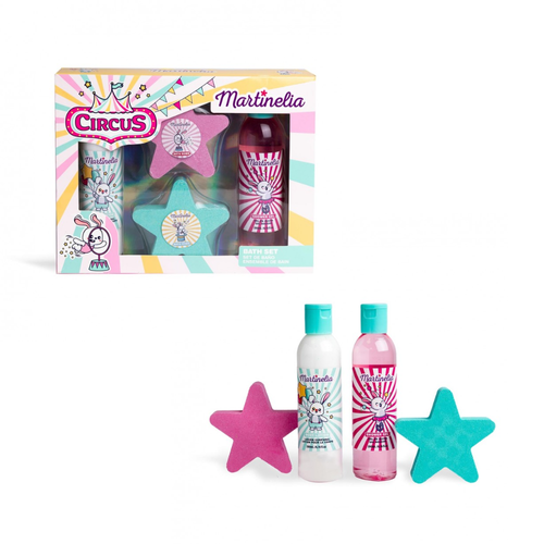 Zestaw do kąpieli dla dzieci żel balsam bomby Circus Martinelia 200g / 100g