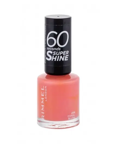 RIMMEL LONDON Super shine Lakier do paznokci 406 CORAL BLUSH 8 ml