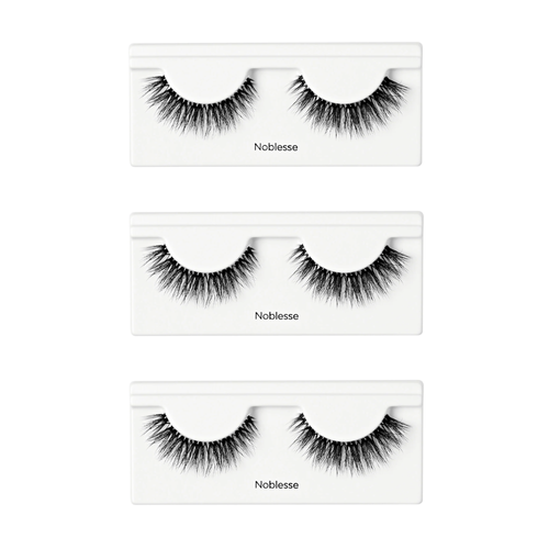 Sztuczne rzęsy na pasku + klej Muses Collection Noblesse LMS01C Kiss 3-pak