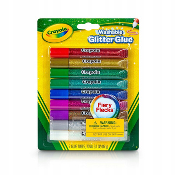 CRAYOLA kleje brokat. 9ko