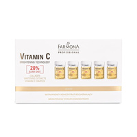 Rozjaśniający koncentrat do twarzy z kolagenem VITAMIN C Farmona 5x 5ml