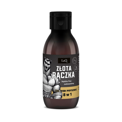 Żel pod prysznic dla mężczyzn 8w1 chmiel cedr vegan ZŁOTA RĄCZKA LaQ 100 ml