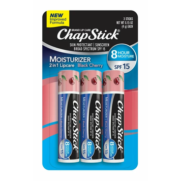 Pomadki ChapStick Czarna Wiśnia 2w1 SPF15 3-pak