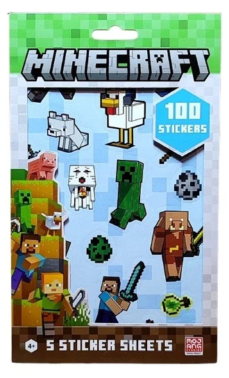 Zestaw naklejek dla dzieci Minecraft Mojang Studios Kids Euroswan 100 sztuk