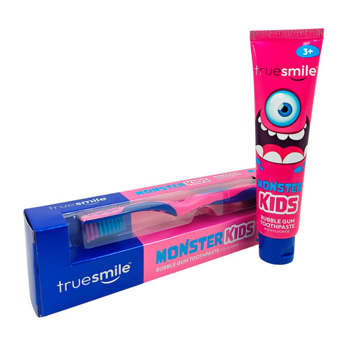 Pasta do zębów dla dzieci guma balonowa + szczoteczka Truesmile 75 ml