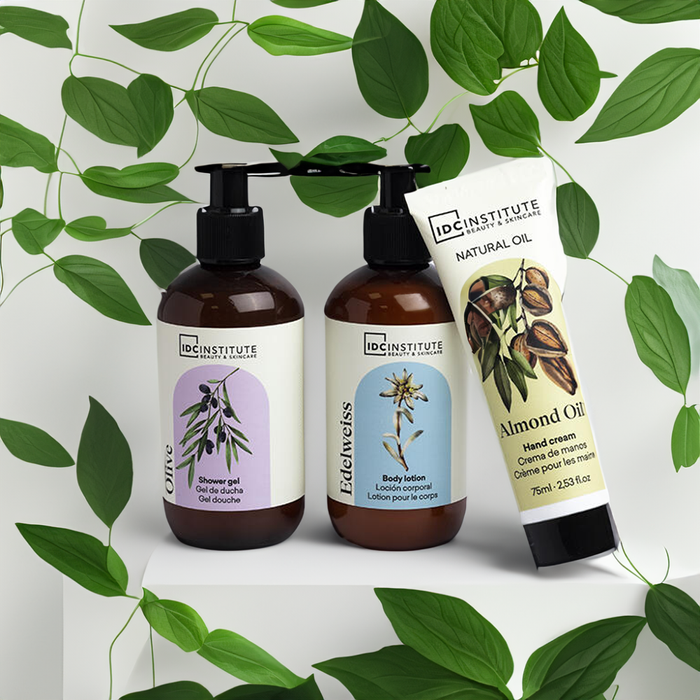 Zestaw kosmetyków do pielęgnacji ciała żel balsam krem Natural Oil IDC 1szt