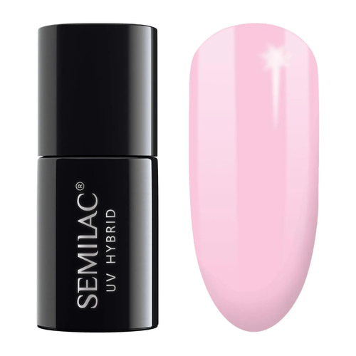 Lakier hybrydowy do paznokci trwały różowy #056  Semilac Pink Smile 7 ml