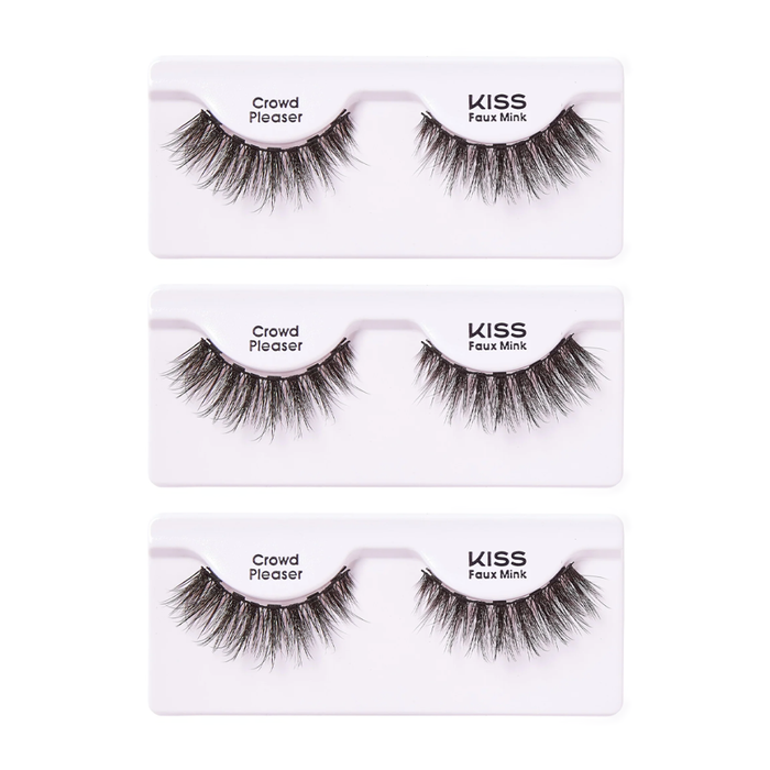 Sztuczne rzęsy magnetyczne Magnetic Lashes Crowd Pleaser KMEL05C Kiss 3-pak